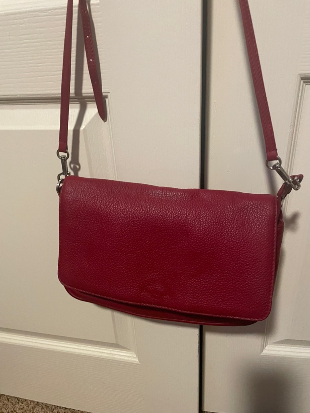 Louis Vuitton Deep Red Leather Crossbody Bag